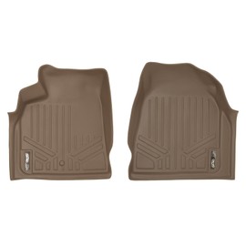 SMARTLINER Custom Fit 1st Row Tan Floor Mat Liner Set Compatible with 2009-2017 Chevy Traverse/2008-2017 Buick Enclave/2007-2010 Saturn Outlook/2007-2016 GMC Acadia/2017 Acadia Lmtd (Old Body Style)