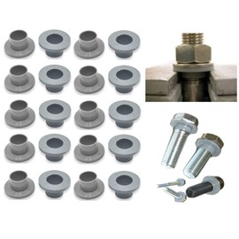 TERF® M6 X 7.9mm X 6mm X 12.5mm Grey Nylon Shoulder Insulating Washer M6 / 6mm ID X 7.9mm Bush OD X 6mm Bush Length X 12.5mm Washer Outside Diameter - Pack of 10