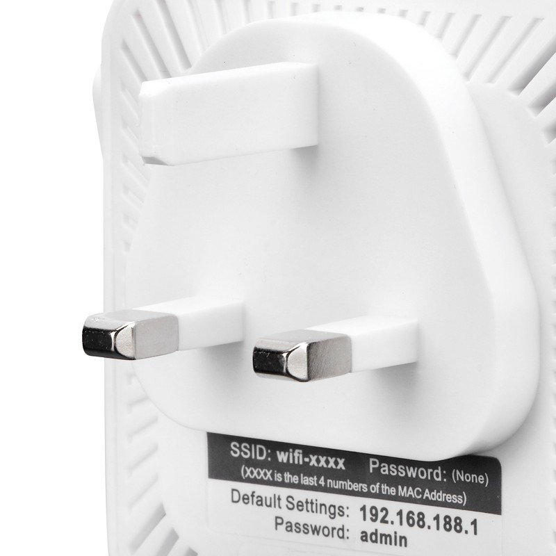 300M Repeater with Double Antenna Signal Amplifier Range Extender White