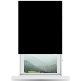 Windowpix ShadePix Blackout Roller Window Shade Custom 50 x 72 Black