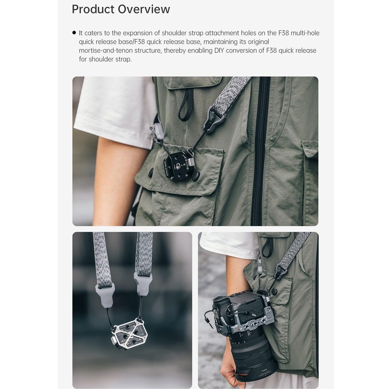 Falcam Quick Release Shoulder Strap Base Attachment Ensures the Extension