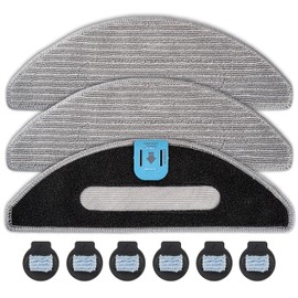 3 trapos + 6 mechas compatibles con irobot Roomba Combo J5 J5+ i5 i5+ J5 J5+ i5 i5+ robot aspirador y fregona, almohadillas para orejas de microfibra de repuesto, accesorios de almohadilla de trapeo,