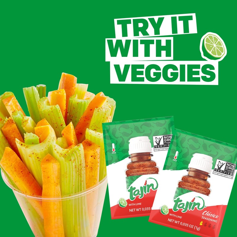 Tajin Clásico Chile Lime Seasoning To-Go Packets (Pack of 2)