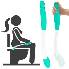 Toilet Aids for Wiping Bottom - 2 Pack 15.7" Long Reach Butt Wiper Tool for Disabled, Elderly, Overweight, Pregnant People, Limited Mobility, Reusable and Easy to Use Bottom Buddy Wiping Aid