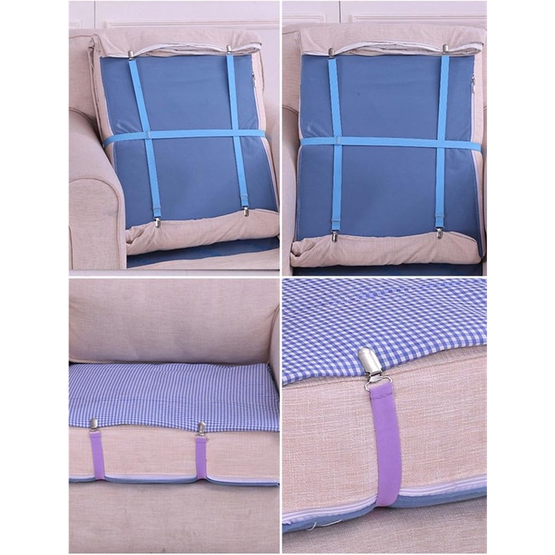 Yoovat Couch Cushion Covers Holder Straps Sofa Couch Covers Sofa