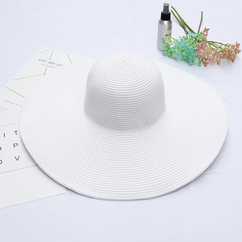 VASANA Women Wide Brim Sun Hat Beautiful Solid Color Beach