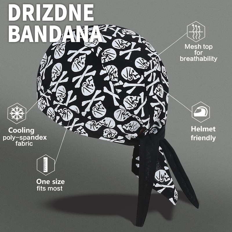DANLCUPL DOO Rags Dew Rag Skull Cap Pirate Hat Cycling