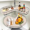 Dual Tier Pie-Cut Lazy Susan Shelf Liner – Waterproof, Oil-Proof