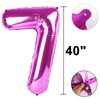 40 Inch Large 17 Balloon Numbers Rose Purple Big Foil