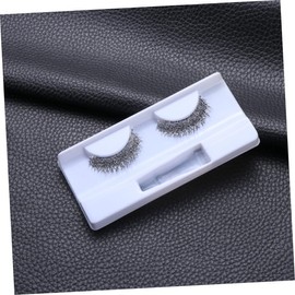 IWOWHERO Shiny Cross Fake Eyelashes for Women and Long and Thick Eye Lashes Extension for Cosplay and Fancy Ball Events Silver