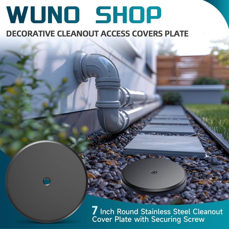 1 Pcs 7 Inch Cleanout Cover, Decorative Cleanout Access Covers