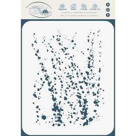 Blood Splatter Stencil, 16.5 x 21.5 cm (M) - Spatter Splash Streaks Liquid Paint Ink Spot Blot Stencils for Painting Template