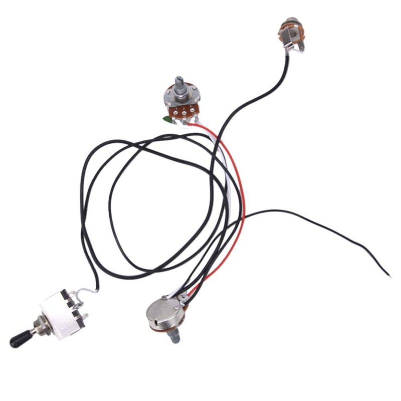 Guitar Wiring Harness, 3 Way Toggle Switch One Volume One