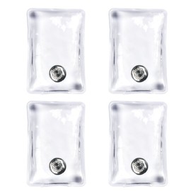 eBuyGB® Pack of 4 Instant Heating Gel Hand Warmers - Reusable Heat Pack (Clear Rectangle)