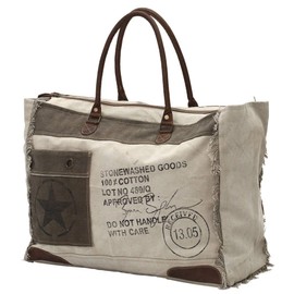 Myra Bags 13.05 Received Upcycled Canvas Weekender Bag S-0775