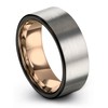 Midnight Rose Collection Tungsten Wedding Band Ring 4mm for Men