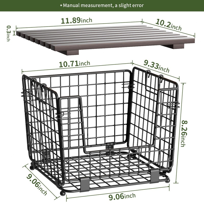 GGIU Wire Storage Basket For Kitchen Pantry and Counter -