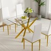 47In Modern Glass Dining Table for 2 3 4 People