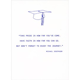 Sellers Publishing RSVP Take Pride in How Far You've Come: Michael Josephson Quote Inspirational Graduation Congratulations Card