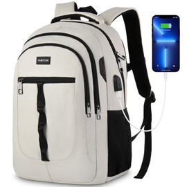 YAMTION Backpack Men and Women, Unisex School Backpack Girls Teenagers Boys Laptop Backpack School Bag with USB for Study, University, School, Work, Office