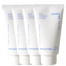 Innisfree 이니스프리 비자 트러블 로션 100ml x 4개 여드름피부 트러블피부 유수분밸런스 모공 각질 Innisfree Bijia Trouble Lotion 100ml x 4, Acne-Prone Skin, Troubled Skin, Moisturizing Balance, Pore Refining
