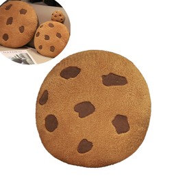 3D Simulation Cookie Pillow, Fun Round Throw Cookie Food Pillows,Suitable for Home Use, Bedroom Sofas, Chairsdecorative Gifts (b11in)