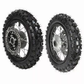 Unbranded 12mm Front 2.50-10+Rear 3.00-10 Disc Brake Wheel Rim Tire PIT PRO Dirt Bike CRF
