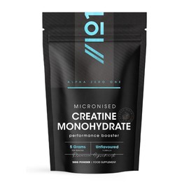 Micronised Creatine Monohydrate Powder 100g – Unflavoured – Proven to Increase Physical Performance – Resealable and Recyclable Pouch by Alpha01