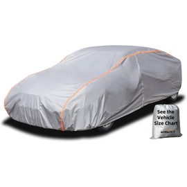 ANITANT Large Car Cover,Snow Winter Car Cover,Outdoor Car Cover,Car Covers for Automobiles All Weather Waterproof,Full Exterior Covers Rain UV Snow Protection Fit All Sedan 208" to 218"