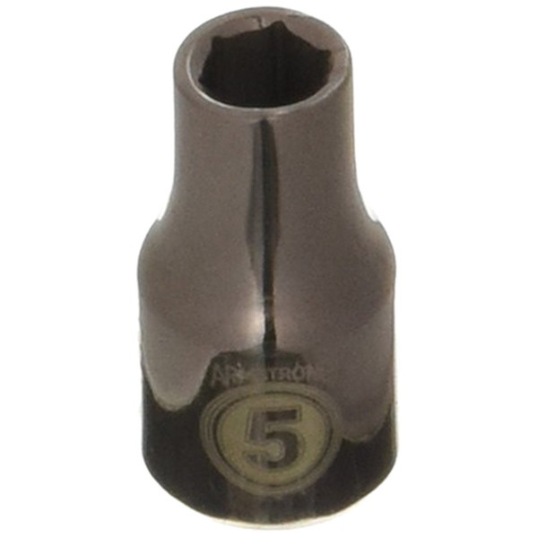 ARMSTRONG ARM37-005 Standard Socket, 6 Point, 1/4" Drive, 5 mm
