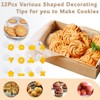 MAJCL Spritz Cookie Press Gun with 12 Discs & 6