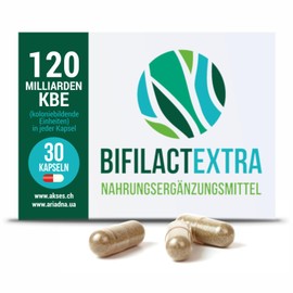 AKSES SWISS Bifilaсt Extra Probiotika Kapseln: Ergänzungsmittel für Darmflora-Aufbau und Blähbauch-Unterstützung. Probiotics für eine optimale Darmbalance.