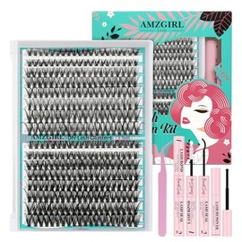 Natural Lash Extension Set Eyelash Individual Eyelash Extensions Set 320 Pieces 40D50D D Curl Individual Eyelashes DIY Eyelash Cluster Thin Band Cluster Eyelash Extensions