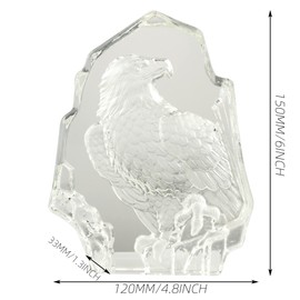 Modaier Crystal Eagle Statue Exquisite Crystal Eagle Figurine,Crystal Stand Eagle Gift Glass Animal Decor,Collectible Sculpture for Office, Home and Garden
