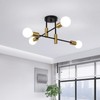 Ganeed Mid Century Sputnik Chandelier Industrial Semi Flush Mount Ceiling