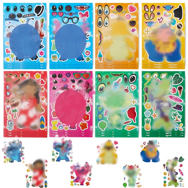 DIY Make a Face Stickers, 24PCS Stickers Art Craft Make