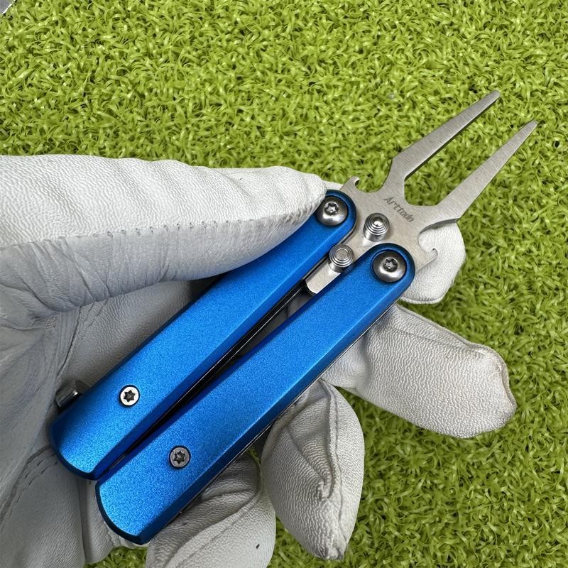 Arttodo Folding Butterfly Golf Divot Tool with Bottle Opener, Compact,