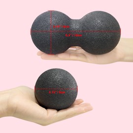 Trasekky Massage Ball 4 Pack, Lacrosse Ball Massage for Myofascial Release. Deep Tissue Massage Tool for Trigger Point Therapy and Tight Muscles, Muscle Relaxer, Exercise, Yoga, Black