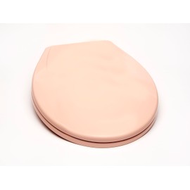 Bath Décor 2Q1R6-20 Deluxe Slow Close Plastic Toilet Seat with Vari-Adjust Lok-Down R'N'C Hinge and Quik-Lok Mounting Hardware, Round, Venetian Pink