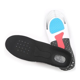 Healeved Unisex Gel Orthotic Sports Shoe Insoles Thickening Shock Absorption Cushion Breathable Comfort Pads for Running Fits Shoe Soft Gel Insert for Foot Support