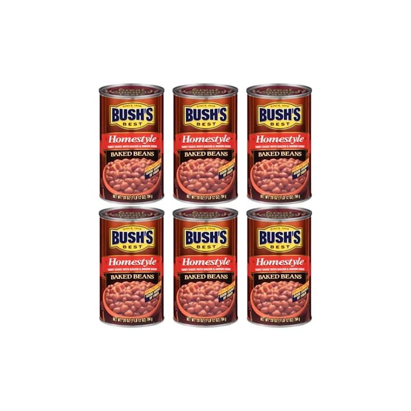 Bush's Best Baked Beans, Canned Homestyle Baked Beans, 28 Ounce
