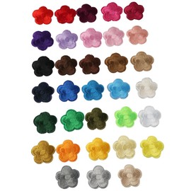 YYlingx 33Pcs Small Flower Iron on Patches, 5 Petals Flower Repair Patches Kit, Floral Sew on Applique for DIY Backpacks Clothes