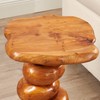 Greenage Cedar Roots Multibeads Stands End Table 13.8“x13.8”x23.6 Wooden Live