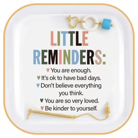 Inspirational Gifts for Women, Mom, Sister & Friends – Little Reminders You are Enough Jewelry Dish Rings Bracelets Earrings Trinket Tray – Women Birthday & Christmas Motivational Gifts