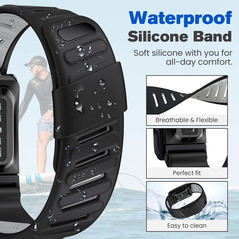 Zeeflufun Silicone Sport Bands Compatible with Whoop 5.0 One/Peak/Life Band