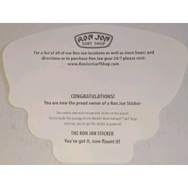 Ron Jon Surf Shop NEW Ron Jon Surf Shop ORLANDO Sticker Decal