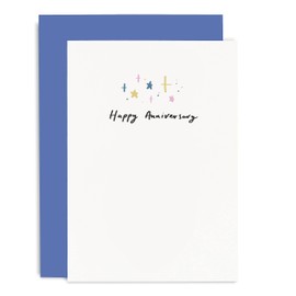Old English Co. Happy Anniversary Card For Wife or Husband - Anniversary Greeting Card for Friends or Family - Suitable for Men & Women - Blank Inside & Envelope Included