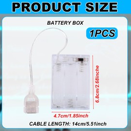 Portable Battery Pack for 5V LED Neon Sign, Power Supply Battery Box Converts USB Neon Led Lights to Battery-Operated for Indoor & Outdoor Use Adapter