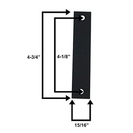 WRS 4-3/4" Sliding Glass Door Shim - Black