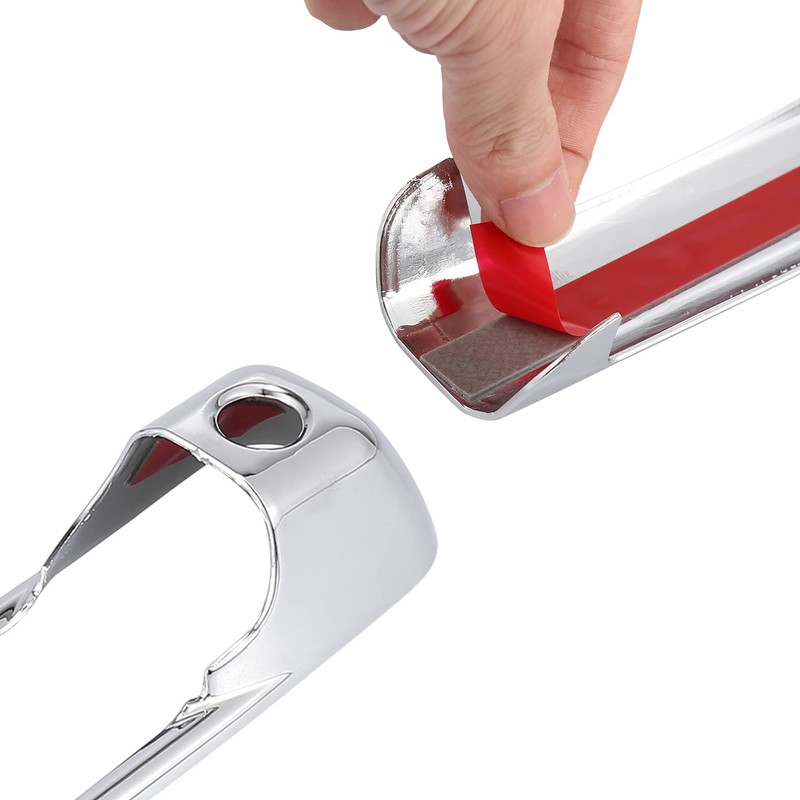 X AUTOHAUX 4pcs Chrome Plated ABS Exterior Side Door Handle